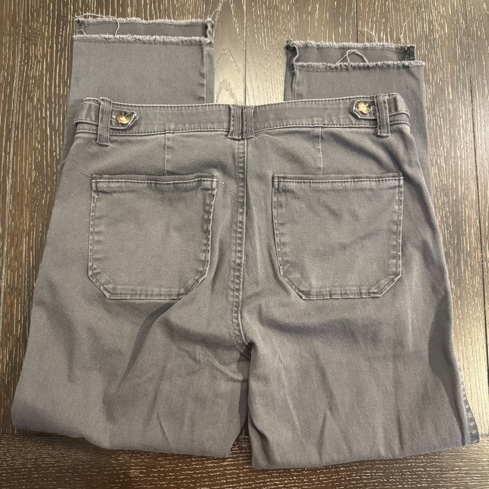 Democracy Absolution Gray Straight Pants Raw Hem - image 3